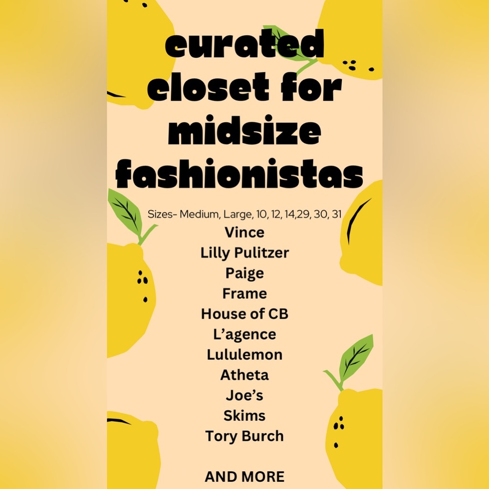Live Show, March 30th 4 pm ET- Curated Midsize closet!